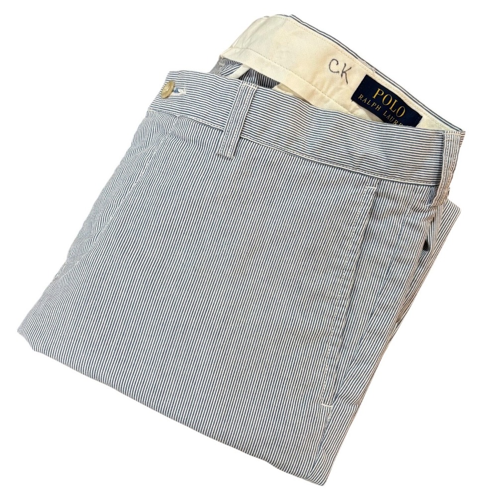 Polo by Ralph Lauren Blue & White Pinstripe Chinos